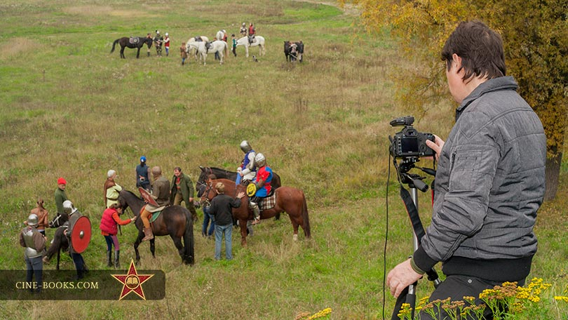 Good-humored giants and a disobedient pony. How we shot “The Brave Little Tailor” cine-book